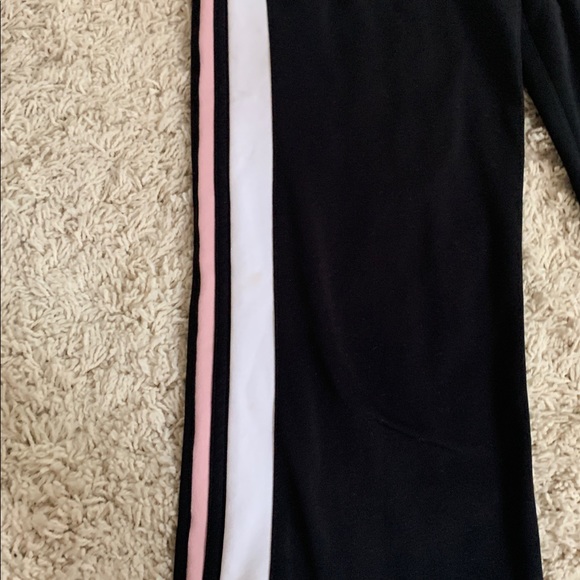 Nike Black w/White & Pink Stripes Sweatpants - Picture 2 of 7